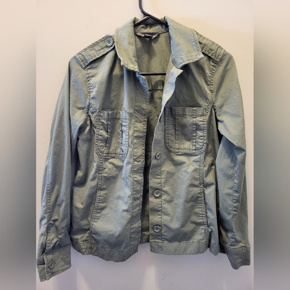 Eddie Bauer Women's XS Military Style Green Lightweight Casual Utility Jacket